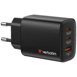 Verbatim Essentials hálózati töltő GaN 65W fekete 32352