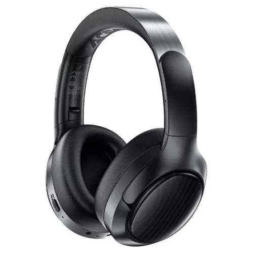 Acefast - Vezeték nélküli fejhallgató (H5) - Type-C, Bluetooth 5.4, ANC, zajcsökkentés, 3D érzékelés, 500mAh, Professzionális Hi-Fi - Fekete