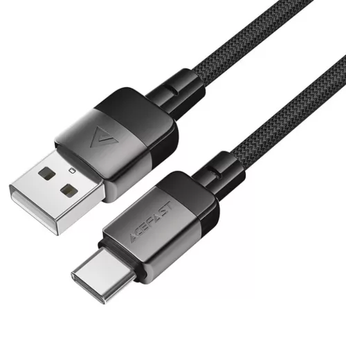 USB Type-C ACEFAST Data Cable (C9-04) Gyors Töltés, 3A, Fonott Nylon, 25.000 Hajlítás, 1.2m - Fekete