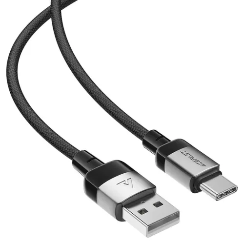 USB Type-C ACEFAST Data Cable (C9-04) Gyors Töltés, 3A, Fonott Nylon, 25.000 Hajlítás, 1.2m - Fekete
