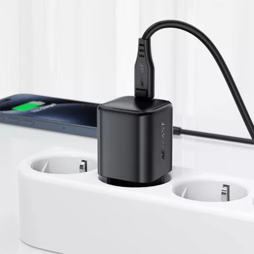 Acefast Falitöltő (A119) - GaN Technológia, Gyors Töltés, PD45W, Mini Design, Egy USB-C Kimenet - Fekete