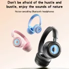 Yesido - Vezeték nélküli fejhallgató (EP06) - gyerekeknek, Bluetooth V5.3-mal, mikrofonnal, támogatott audiokábellel, 400mAh - Kék