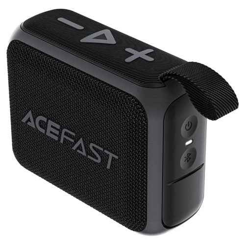 Acefast Vezeték nélküli hangszóró Go (K4) - Bluetooth 5.4, Hordozható, 5W Teljes tartományú hangszóró, Vízálló IPX7, Type-C, 900mAh- Fekete
