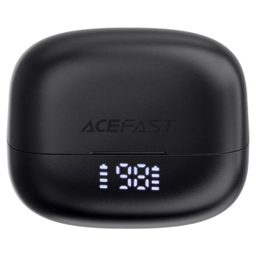 Acefast Vezeték nélküli Fülhallgató (W1) - Type-C, TWS, Bluetooth 5.4, Hívászaj Csökkentés, IPX4, LED Digitális Kijelző - Fekete