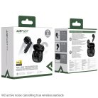 Acefast - Vezeték nélküli fülhallgató (W2) - TWS, Bluetooth 5.4, 4-Mic ENC, IPX4, 400mAh, LED digitális kijelző, mágneses kialakítás - Fekete