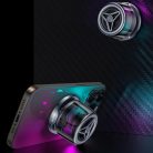 Yesido Mini Mágneses Vezeték Nélküli Hangszóró (YSW32) - RGB világítási effektus, 400mAh, 3W, Bluetooth 5.3 - Fekete