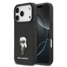 iPhone 17 Pro fekete Karl Lagerfeld Fixed Glitter Metal Ikonik tok
