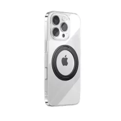   Joyroom JR-16JL6 iPhone 16 Pro Ultra-Vékony MagSafe Kompatibilis Tok 360°-os Gyűrűs Állvánnyal - Fekete tok