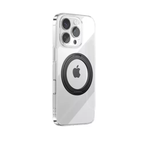 Joyroom JR-16JL6 iPhone 16 Pro Ultra-Vékony MagSafe Kompatibilis Tok 360°-os Gyűrűs Állvánnyal - Fekete tok