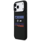 iPhone 17 Pro Max BMW M Szilikon Vízszintes Vonal MagSafe tok Fekete