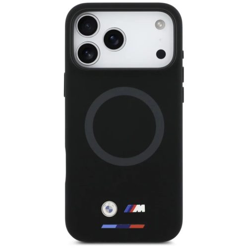 iPhone 17 Pro Max BMW M Szilikon Logó MagSafe Fekete tok