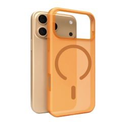   Puro Daylight Magsafe kompatibilis szilikon tok iPhone 17 Pro Max - Áttetsző narancssárga tok
