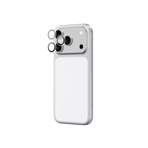 AmazingThing Sapphire Kamera Üveg iPhone 17 Pro / Pro Max - fekete kerettel üvegfólia