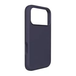   Puro Icon Mag Pro folyékony szilikon tok iPhone 17 Pro Max-hoz, MagSafe kompatibilis, kameravédelemmel és alumínium gombokkal - sötétkék tok