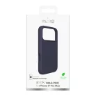 Puro Icon Mag Pro folyékony szilikon tok iPhone 17 Pro Max-hoz, MagSafe kompatibilis, kameravédelemmel és alumínium gombokkal - sötétkék tok