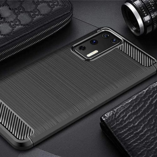 Huawei P40 Pro Techsuit - Carbon Silicone - Black tok