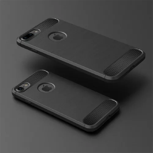 iPhone 7 / iPhone 8 Fekete Techsuit - Carbon Silicone tok