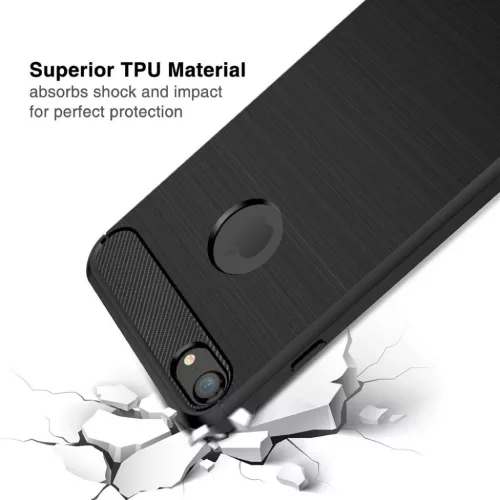 iPhone 7 / iPhone 8 Fekete Techsuit - Carbon Silicone tok