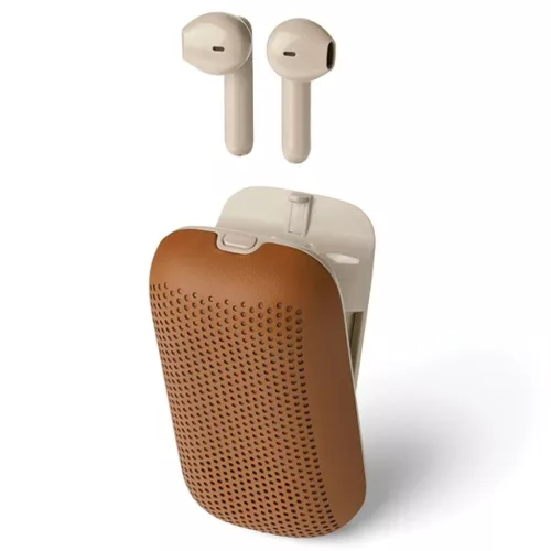 Lexon Speakerbuds Vezeték Nélküli Fülhallgatók Bluetooth Hangszóróval barna