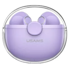   USAMS BU Series Bluetooth 5.1 TWS vezeték nélküli fülhallgató lila BHUBU02