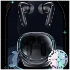 USAMS XJ13 Series Bluetooth 5.3 TWS ENC gaming vezeték nélküli fülhallgató fekete