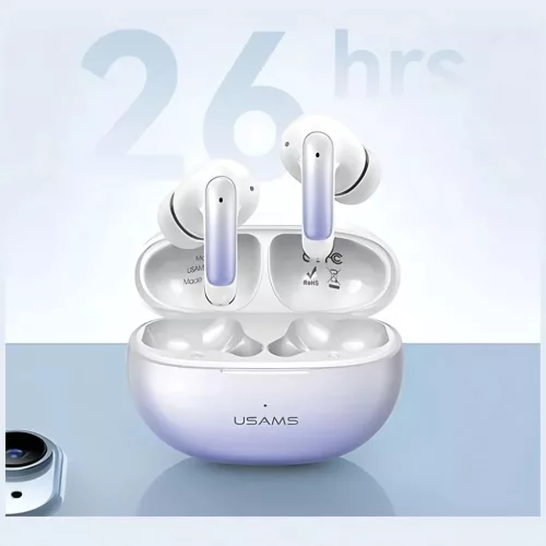 USAMS Bluetooth 5.3 TWS X-don szériás ENC vezeték nélküli fülhallgató Lila átmenetes/Lila kék
