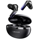 Fekete USAMS Echo E02 TWS ANC+ENC vezeték nélküli Bluetooth fülhallgató