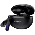 Fekete USAMS Echo E02 TWS ANC+ENC vezeték nélküli Bluetooth fülhallgató