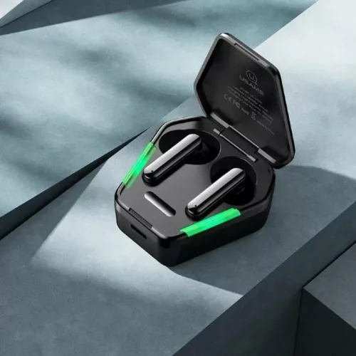 USAMS Bluetooth 5.0 TWS JY sorozatú, vezeték nélküli gaming fülhallgató fekete BHUJY01