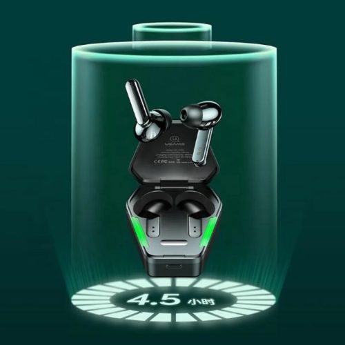 USAMS Bluetooth 5.0 TWS JY sorozatú, vezeték nélküli gaming fülhallgató fekete BHUJY01