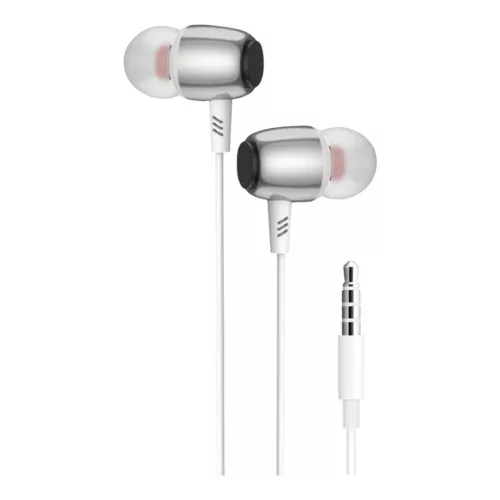 BLUE STAR vezetékes fülhallgató Jack 3,5 mm mikrofonnal M09 1,2 m fehér