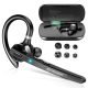 Bluetooth Headset Techsuit TalkZen (G9) - HandsFree, Bluetooth 5.1, Dual Noise Cancelling Microphone, 500mAh, 72 óra - Fekete.