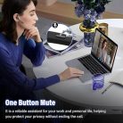 Bluetooth Headset Techsuit TalkZen (G9) - HandsFree, Bluetooth 5.1, Dual Noise Cancelling Microphone, 500mAh, 72 óra - Fekete.