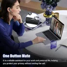 Bluetooth Headset Techsuit TalkZen (G9) - HandsFree, Bluetooth 5.1, Dual Noise Cancelling Microphone, 500mAh, 72 óra - Fekete.