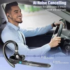 Bluetooth Headset Techsuit TalkZen (G9) - HandsFree, Bluetooth 5.1, Dual Noise Cancelling Microphone, 500mAh, 72 óra - Fekete.