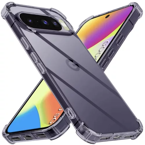 Google Pixel 10 / 10 Pro Smoke Black Techsuit Shockproof Clear Silicone tok
