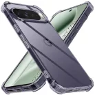 Google Pixel 10 Pro XL Smoke Black Techsuit - ütésálló átlátszó szilikon tok