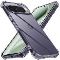   Google Pixel 10 Pro XL Smoke Black Techsuit - ütésálló átlátszó szilikon tok
