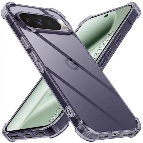 Google Pixel 10 Pro XL Smoke Black Techsuit - ütésálló átlátszó szilikon tok