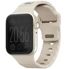 Apple Watch Series 1/2/3/4/5/6/7/8/9/SE/SE3 38/40/41mm - UNIQ Stride FKM Gumi Szíj khaki/sápadt