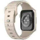 Apple Watch Series 1/2/3/4/5/6/7/8/9/SE/SE3 38/40/41mm - UNIQ Stride FKM Gumi Szíj khaki/sápadt