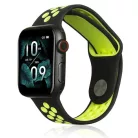 Apple Watch Sport Szilikon Szíj 38/40/41mm Fekete/Citromsárga