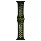 Apple Watch Sport Szilikon Szíj 38/40/41mm Fekete/Citromsárga