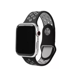  Apple Watch 38/40/41 mm Beline szilikon sport szíj fekete/szürke