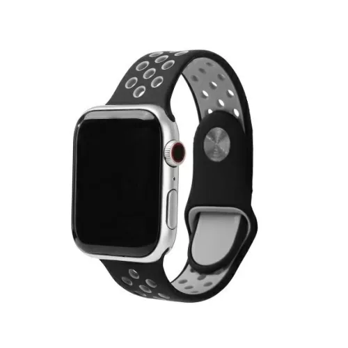 Apple Watch 38/40/41 mm Beline szilikon sport szíj fekete/szürke