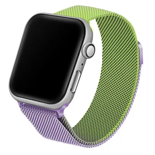 Apple Watch Beline acél szíj 38/40/41 mm zöld/lila