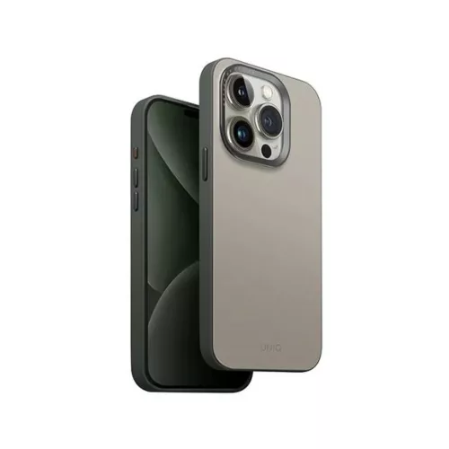 iPhone 15 Pro Lyden DS Magclick töltés tok bézs-zöld/elefántcsont-színezüstzőld tok