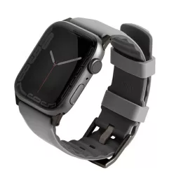   Apple Watch 1/2/3/4/5/6/7/8/9/SE/SE2/SE3 38/40/41 mm UNIQ Linus Szíj Airosoft Szilikon kréta szürke