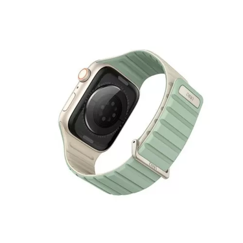 Apple Watch Series 1-9/SE/SE2/SE3 38/40/41 mm UNIQ szíj Revix Evo Mint-Beige Reversible Magnetic