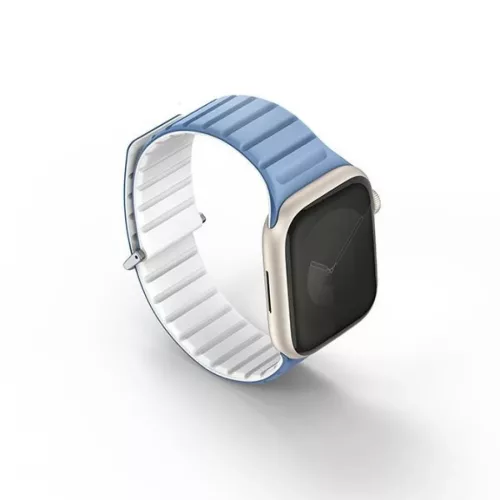 UNIQ Revix Evo Apple Watch Series 1-9/SE/SE2/SE3 38/40/41mm Kétszínű Mágneses Kék-Fehér szíj